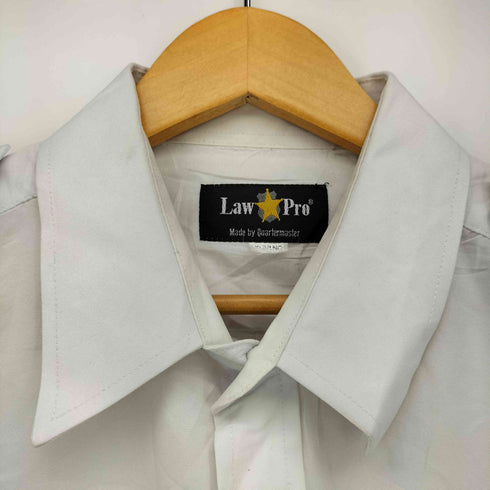 LAW PRO INTERNATIONAL PRIVATE SECURITY ワッペン エポレット フラップポケット ワーク ドレス シャツ メンズ XLR