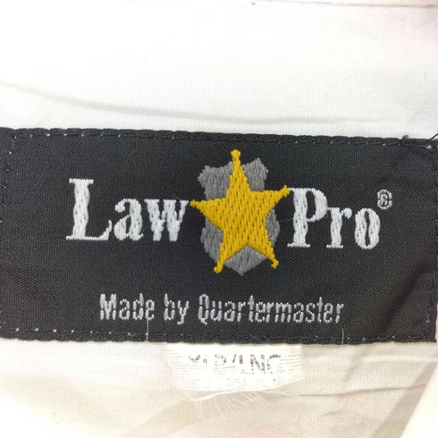 LAW PRO INTERNATIONAL PRIVATE SECURITY ワッペン エポレット フラップポケット ワーク ドレス シャツ メンズ XLR