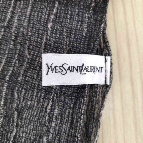 イヴサンローラン Yves Saint Laurent シルクカシミヤ フリンジストール メンズ