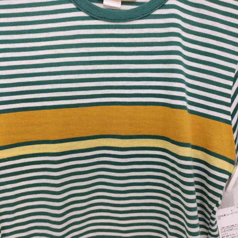 ADMIT ONE USA製 ボーダー柄 ヴィンテージクルーネックTシャツ シングルステッチ メンズ M
