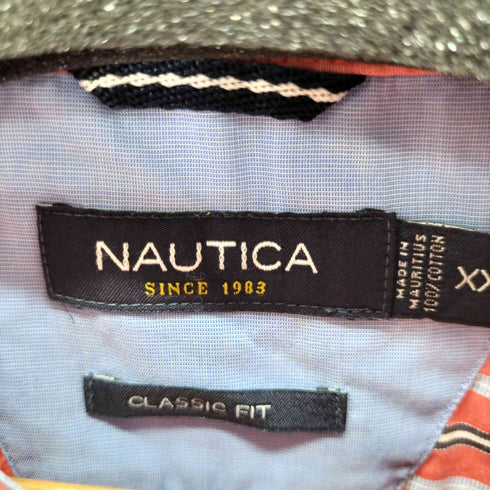ノーティカ NAUTICA L/S BDストライプシャツ XXLサイズ メンズ XXL