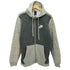 ナイキ NIKE FLEECE FULL ZIPUP HOODY GREY フリース切替ジップアップパーカー メンズ M