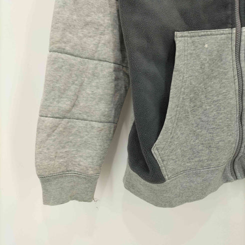ナイキ NIKE FLEECE FULL ZIPUP HOODY GREY フリース切替ジップアップパーカー メンズ M