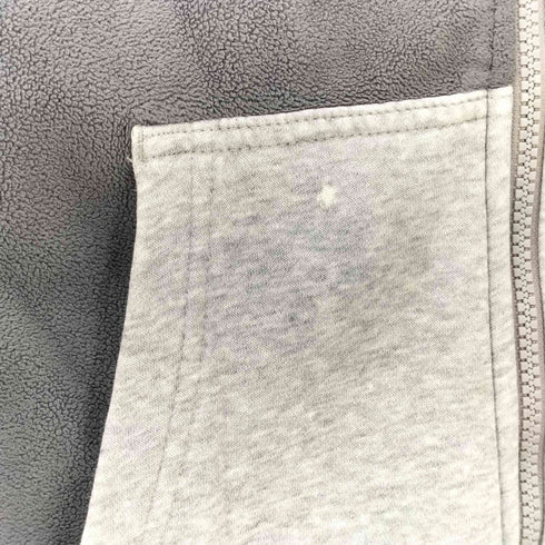 ナイキ NIKE FLEECE FULL ZIPUP HOODY GREY フリース切替ジップアップパーカー メンズ M