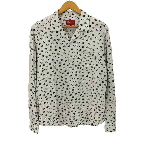 シュプリーム Supreme 18SS Flower Rayon L/S Shirt メンズ JPN:M