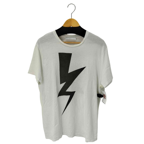 ニールバレット NEIL BARRETT ABSTRACTED BOLT TEE W THUNDER 稲妻プリント 両面 メンズ import:M