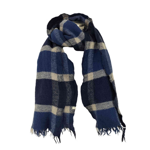 SOIL BOILED WOOL BIG CHECK STOLE レディース
