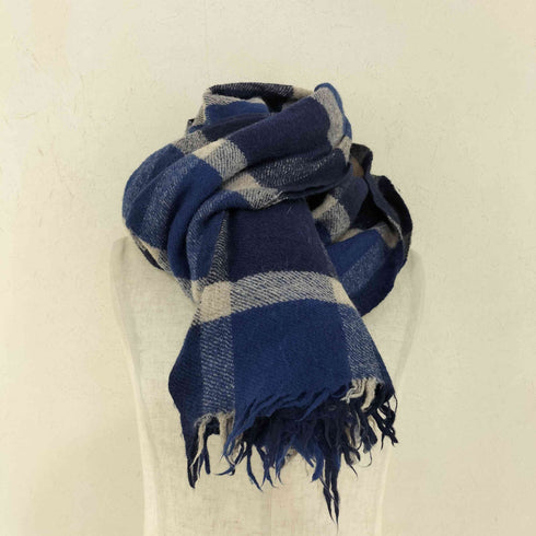 SOIL BOILED WOOL BIG CHECK STOLE レディース