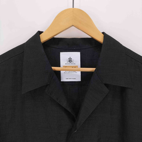 メゾンスペシャル MAISON SPECIAL Calendering Triacetate Dress-Over Short Sleeve Open Collar Shirt メンズ JPN:1