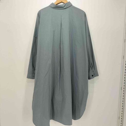 HUIS. 2023SS 016 オーガニックコットンロングシャツ(ブルーグレー)【ユニセックス】 レディース F
