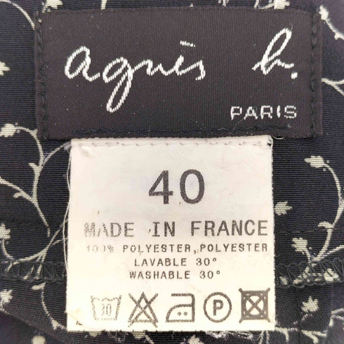 アニエスベー agnes b. フランス製 花柄 スカート レディース JPN:40