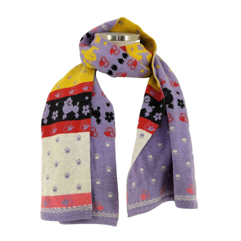 ジャンマアッカウォモ GEMMA.H UOMO プードル柄 ウールマフラー レディース