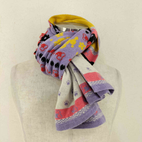 ジャンマアッカウォモ GEMMA.H UOMO プードル柄 ウールマフラー レディース