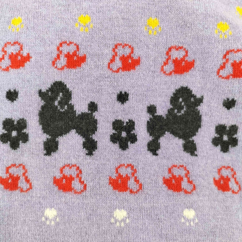 ジャンマアッカウォモ GEMMA.H UOMO プードル柄 ウールマフラー レディース