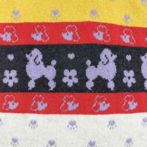 ジャンマアッカウォモ GEMMA.H UOMO プードル柄 ウールマフラー レディース