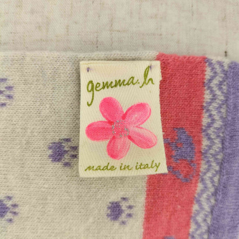 ジャンマアッカウォモ GEMMA.H UOMO プードル柄 ウールマフラー レディース