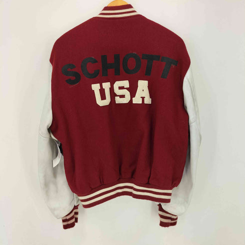 ショット Schott USA製 袖切り替えレザー スタジャン メンズ 38