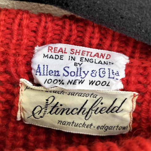 ALLEN SOLLY&CO Stinchfield 英国製 ウール クルーネックニット メンズ