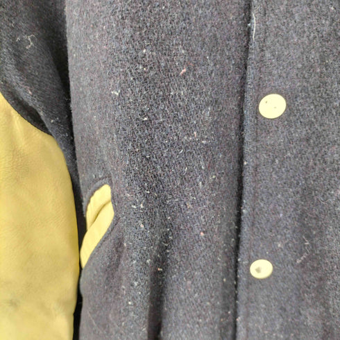 ディロング Delong 80S USA製 袖レザー切替 スタジャン メンズ 44