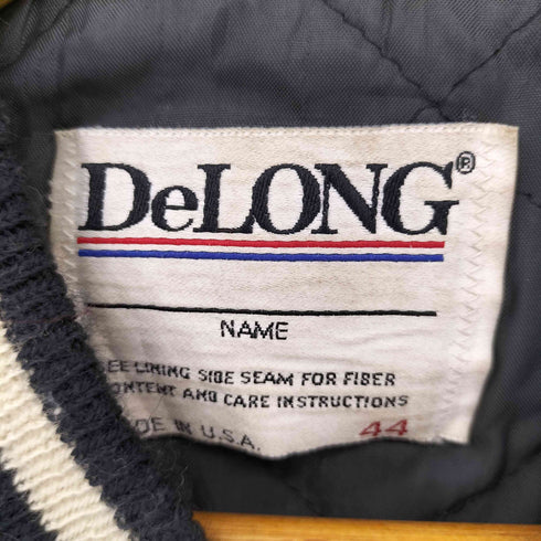 ディロング Delong 80S USA製 袖レザー切替 スタジャン メンズ 44