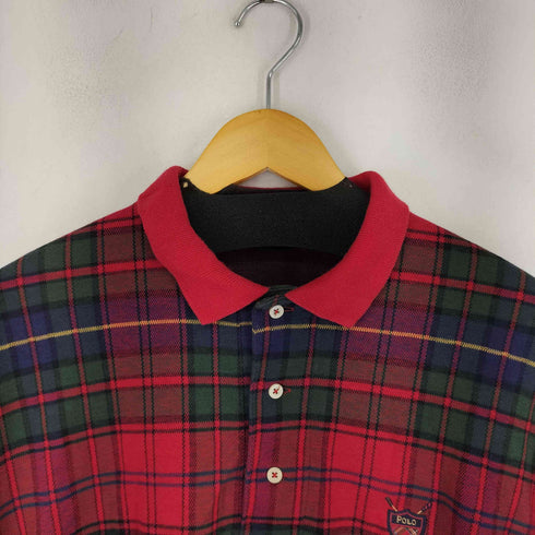 ポロバイラルフローレン Polo by RALPH LAUREN MADE IN USA ワンポイン刺繍 S/S コットンポロシャツ メンズ import:L
