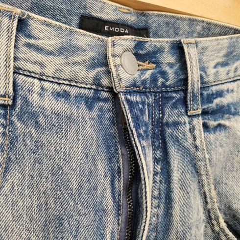 エモダ EMODA LOOSE WIDE H/W JEANS ルーズ ワイド ハイウエスト ジーンズ レディース JPN:S