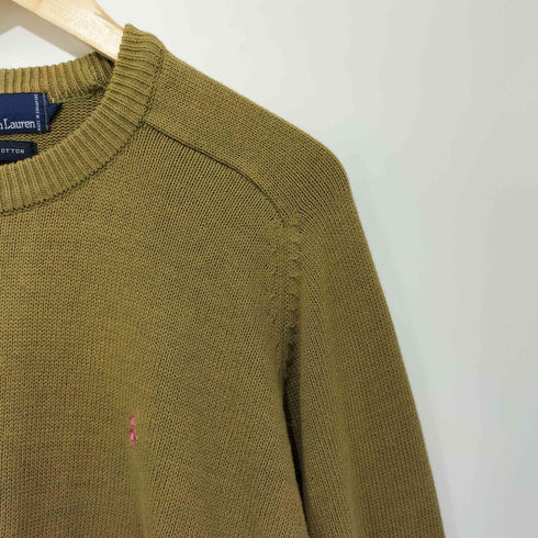 ポロバイラルフローレン Polo by RALPH LAUREN ポニー刺繍 クルーネックコットンニット メンズ M