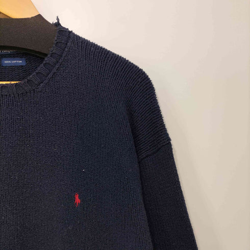 ポロバイラルフローレン Polo by RALPH LAUREN ポニー刺繍 クルーネックコットンニット メンズ M