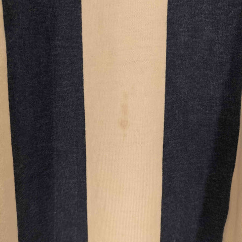 エディーバウアー Eddie Bauer 80-90s USA製 黒タグ後期 トリコロール ストライプ ヘンリーネック Tシャツ メンズ import:L