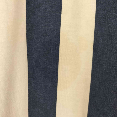 エディーバウアー Eddie Bauer 80-90s USA製 黒タグ後期 トリコロール ストライプ ヘンリーネック Tシャツ メンズ import:L