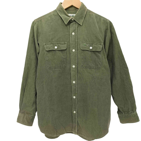 シュミーズラコステ CHEMISE LACOSTE 70-80s 細畝コーデュロイ 長袖シャツ メンズ 160