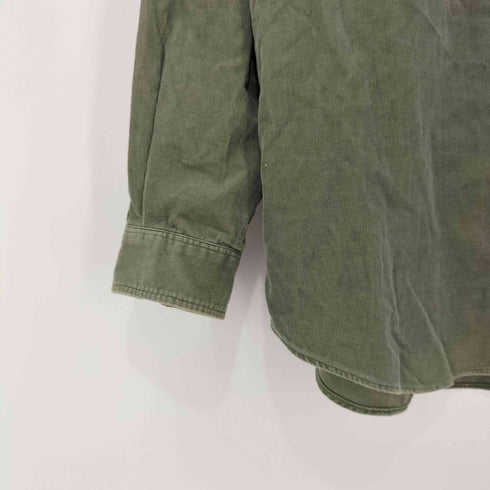 シュミーズラコステ CHEMISE LACOSTE 70-80s 細畝コーデュロイ 長袖シャツ メンズ 160