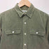 シュミーズラコステ CHEMISE LACOSTE 70-80s 細畝コーデュロイ 長袖シャツ メンズ 160