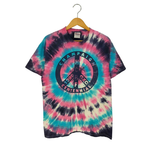 ヘインズ Hanes タイダイ柄 HCRFプリント クルーネックTシャツ メンズ import:M