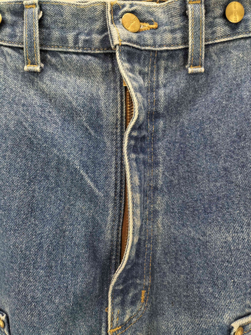 カーハート Carhartt ボタンデザイン ウォッシュ ダブルニー デニムパンツ メンズ