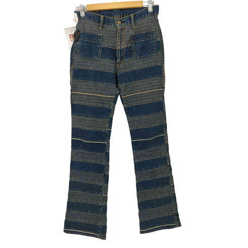ヒステリックグラマー HYSTERIC GLAMOUR ウミヘビ ブーツカットデニムパンツ 蛇腹 パッチワーク メンズ JPN:M