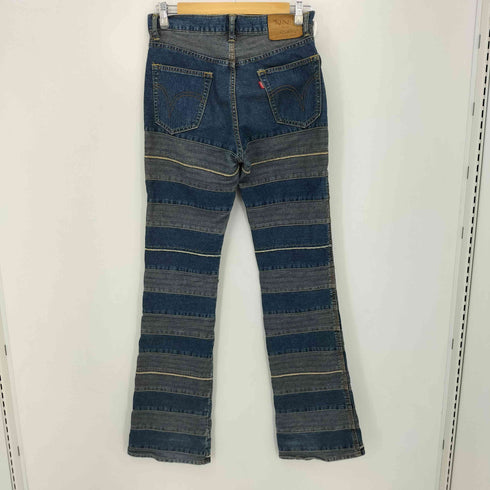 ヒステリックグラマー HYSTERIC GLAMOUR ウミヘビ ブーツカットデニムパンツ 蛇腹 パッチワーク メンズ JPN:M