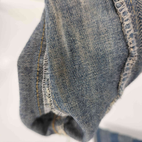 ヒステリックグラマー HYSTERIC GLAMOUR ウミヘビ ブーツカットデニムパンツ 蛇腹 パッチワーク メンズ JPN:M