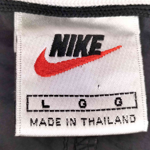 ナイキ NIKE 90s 白タグ センターロゴスウォッシュ ナイロンプルオーバー ピステ 比翼ポケット メンズ import:L