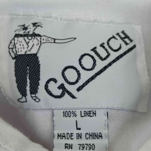 グーチ GOOUCH 90s 長袖リネンポケットシャツ メンズ import:L