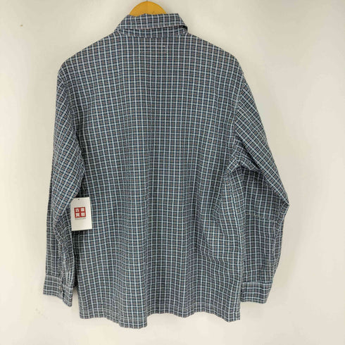カンサイジーンズ KANSAI JEANS シアサッカー フラップポケット L/Sチェックシャツ ボックスシルエット メンズ JPN:L