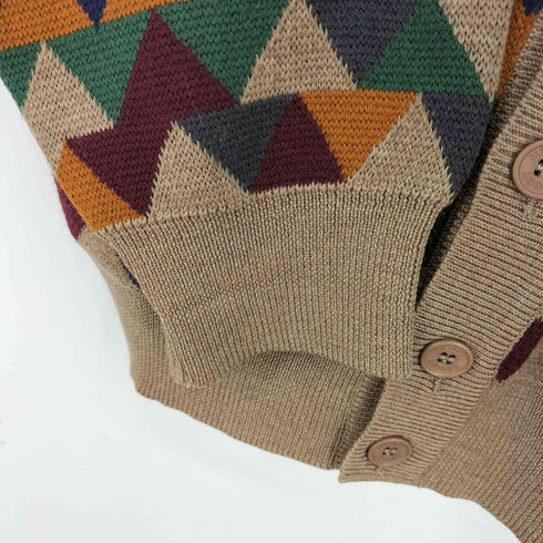 ミッソーニスポーツ MISSONI SPORTS 90S マルチカラー ウールカーディガン メンズ
