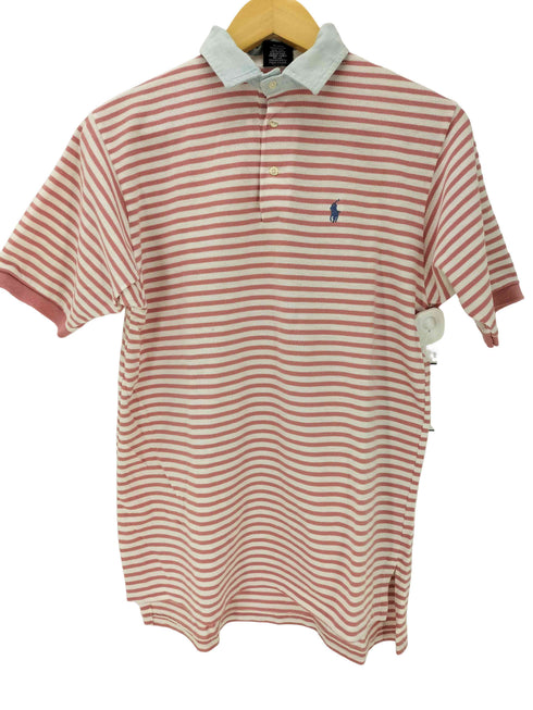 ポロバイラルフローレン Polo by RALPH LAUREN ポニー刺しゅうボーダー柄鹿の子ポロシャツ メンズ JPN:L