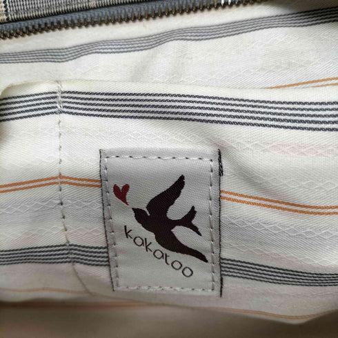 カカトゥ kakatoo ダブルターンロックチェックハンドバッグ レザー切替 レディース