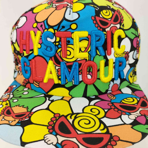 ヒステリックグラマーミニ HYSTERIC GLAMOUR MINI 総柄スナップバックキャップ レディース