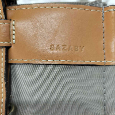 サザビー SAZABY ナイロンレザー切替トートバッグ レディース