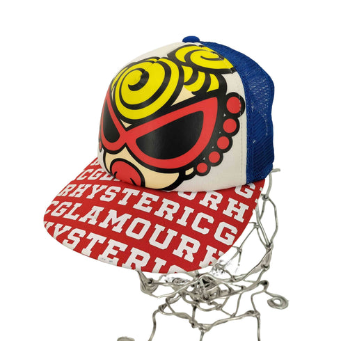 ヒステリックグラマーミニ HYSTERIC GLAMOUR MINI つば総ロゴプリント メッシュ切替キャップ レディース