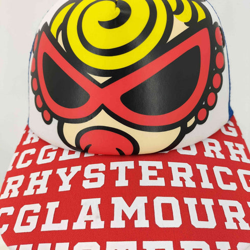 ヒステリックグラマーミニ HYSTERIC GLAMOUR MINI つば総ロゴプリント メッシュ切替キャップ レディース