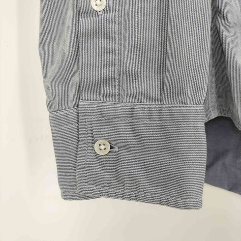 ユナイテッドアローズグリーンレーベルリラクシング UNITED ARROWS green label relaxing ストライプバンドカラーシャツ メンズ JPN:M