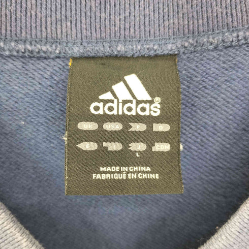 アディダス adidas パフォーマンスロゴ 刺繍 エンブレム フロッキープリント リブライン ハーフジップ スウェット メンズ JPN:L